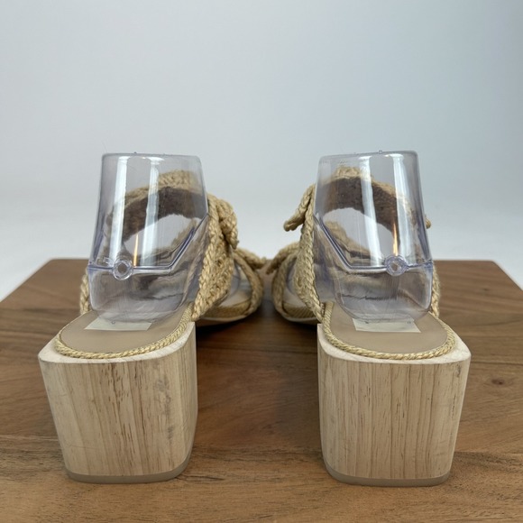 Womens Dolce Vita Zemmie Espadrille Knot Raffia Heel Slide Sandals Size 10 M EUC - Picture 4 of 8